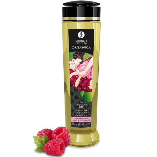SHUNGA - EKOLOGISK MASSAGEOLJA HALLONKÄNSLA 240 ML
