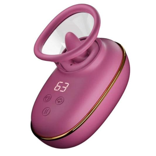 SHE.E.O - AUTOMATISK KLITORISSTIMULERANDE PUMP MED SLICKANDE EFFEKT (LILA)