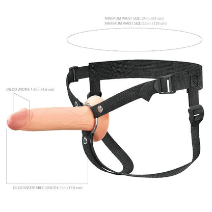 FANTASY X-TENSIONS ELITE - 17.8 CM HOLLOW SILICONE STRAP-ON