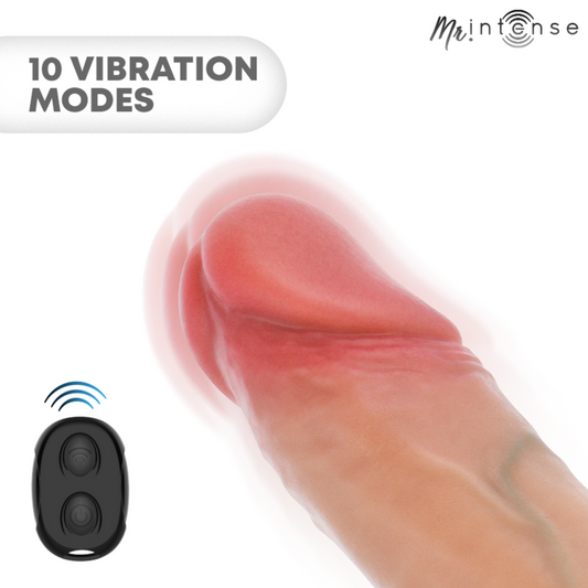 MR INTENSE - ARNOLD L VIBRATOR PENISHYLSA I SILIKON MED FJÄRRKONTROLL 16 CM -Ø- 4.5 CM