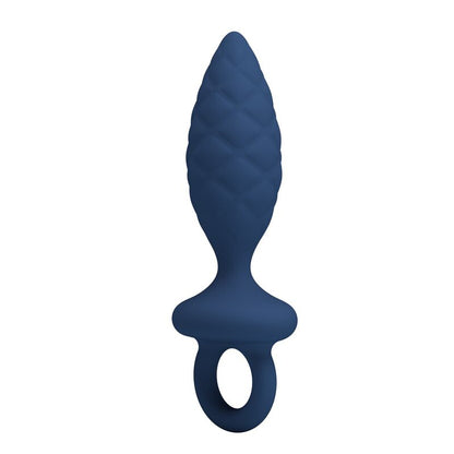 MR PLAY - TEXTURED ANAL PLUG WITH RING BLUE L