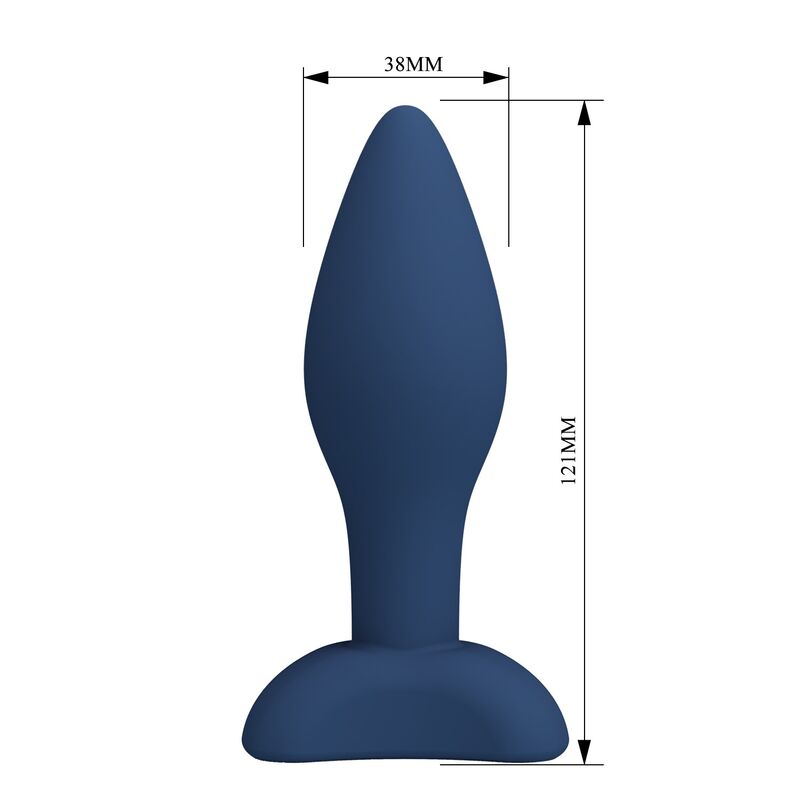 MR PLAY - TAPERED SILICONE ANAL PLUG BLUE L