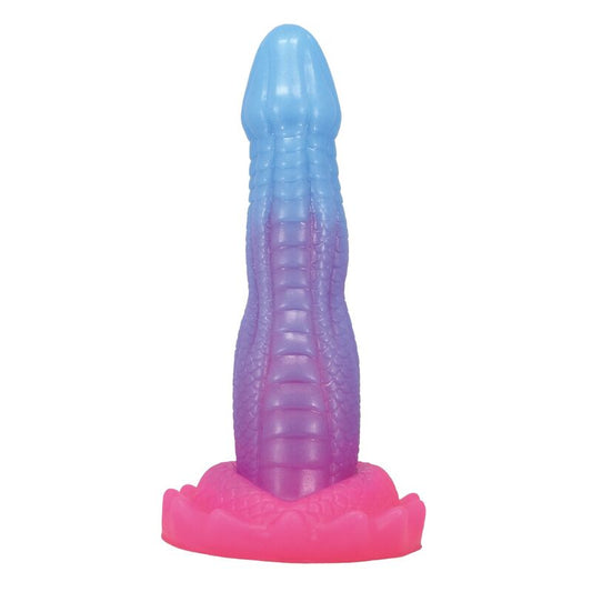 POWER MONSTERS - VOID PYTHON FANTASY-DILD MED SUGPROPP 20,5 CM Ø 5,2 CM BLÅ, LILA & ROSA