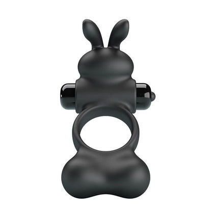 PRETTY LOVE - VIBRATING PENIS RING WITH BUNNY STIMULATOR 10 FUNCTIONS BLACK