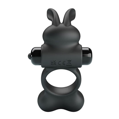 PRETTY LOVE - VIBRATING PENIS RING WITH BUNNY STIMULATOR 10 FUNCTIONS BLACK