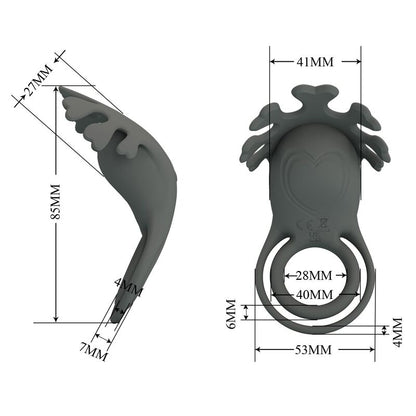 PRETTY LOVE - RECHARGEABLE VIBRATING RING WITH STIMULATOR