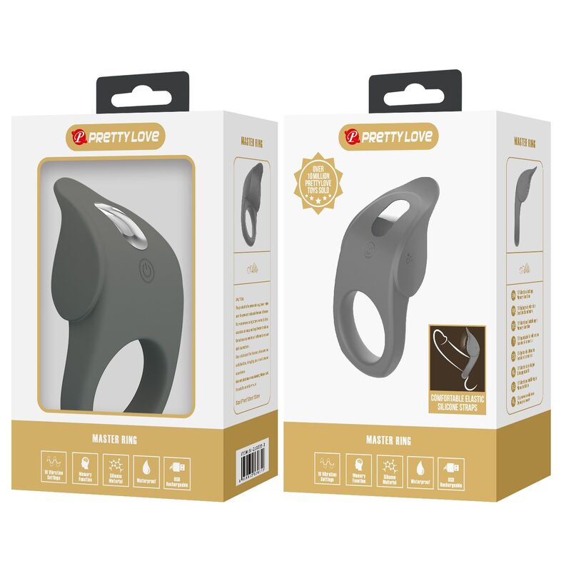 PRETTY LOVE - RECHARGEABLE FLEXIBLE SILICONE VIBRATING RING