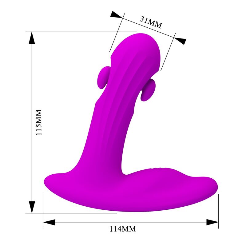 PRETTY LOVE - BAUER RECHARGEABLE PROSTATE MASSAGER 12 MODES PURPLE