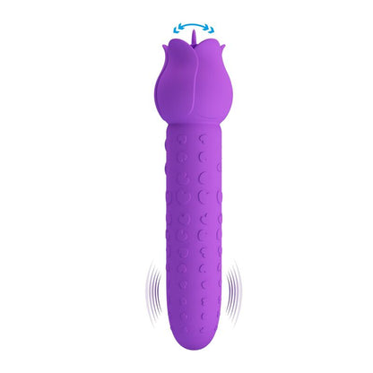 PRETTY LOVE - DANNELL RECHARGEABLE ORAL AND CLITORAL STIMULATOR VIBRATOR PURPLE