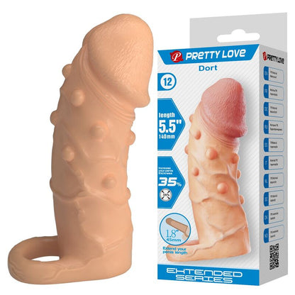 PRETTY LOVE - DORT PENIS EXTENSION SLEEVE 14 CM Ø 4 CM NATURAL