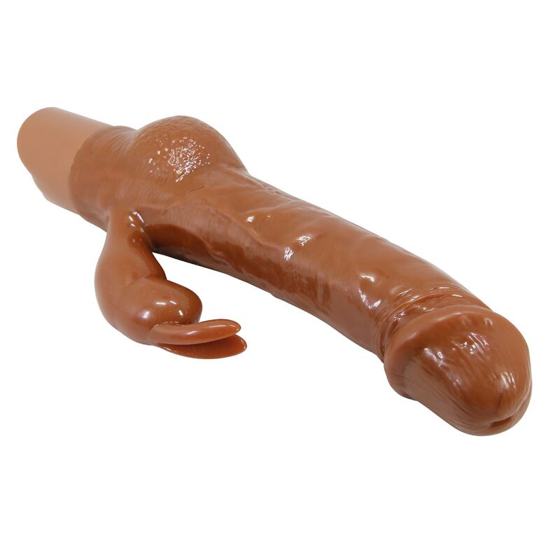 PRETTY LOVE - ELLISON REALISTIC RABBIT VIBRATOR 22.6 CM Ø 4.2 CM BROWN