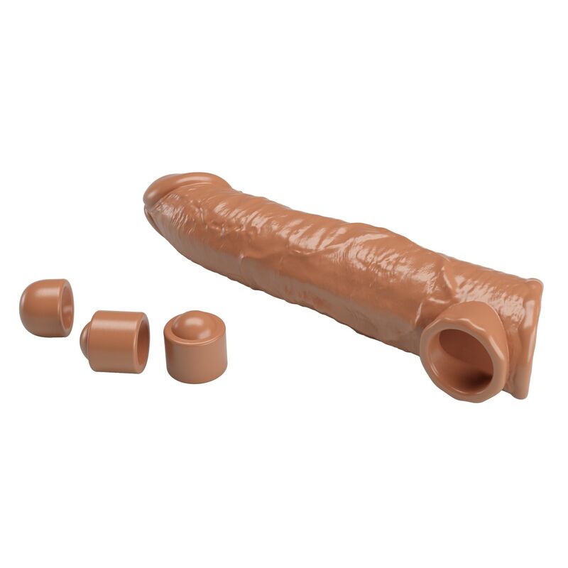 PRETTY LOVE - ADJUSTABLE PENIS EXTENSION SLEEVE 26 CM Ø 4 CM NATURAL