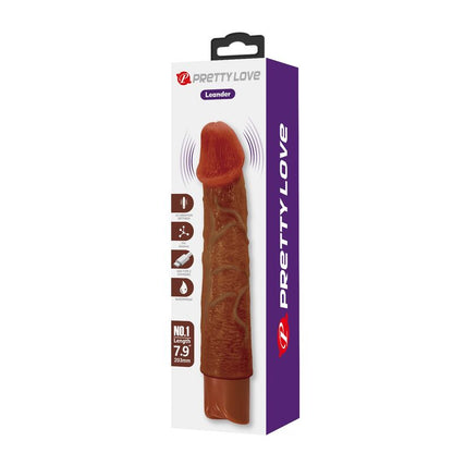 PRETTY LOVE - LEONARDO REALISTIC VIBRATOR 20 CM Ø 4 CM BROWN