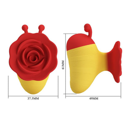 PRETTY LOVE - LITTLE BEE RECHARGEABLE CLITORAL STIMULATOR 7 MODES RED/YELLOW