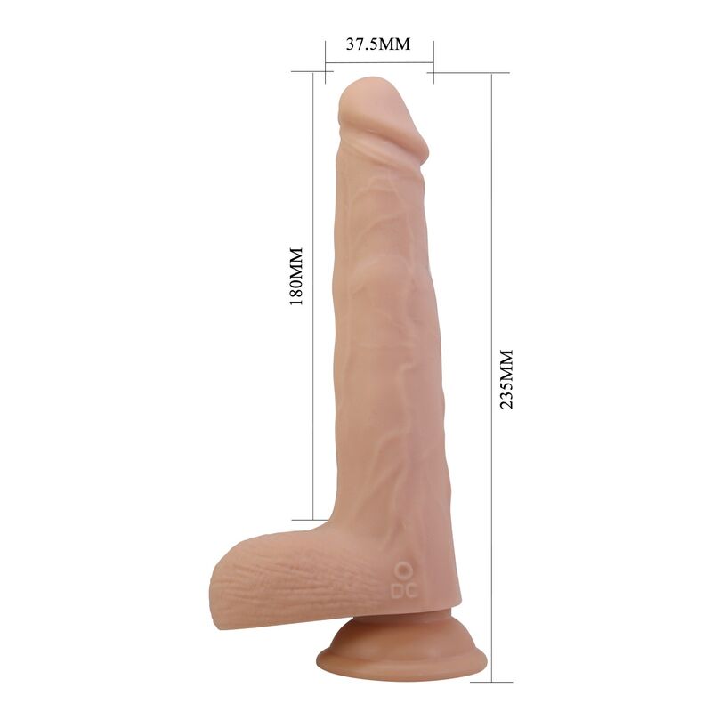 PRETTY LOVE - MILES THRUSTING & ROTATING VIBRATING DILDO REMOTE CONTROL 23.5 CM Ø 4.8 CM NATURAL