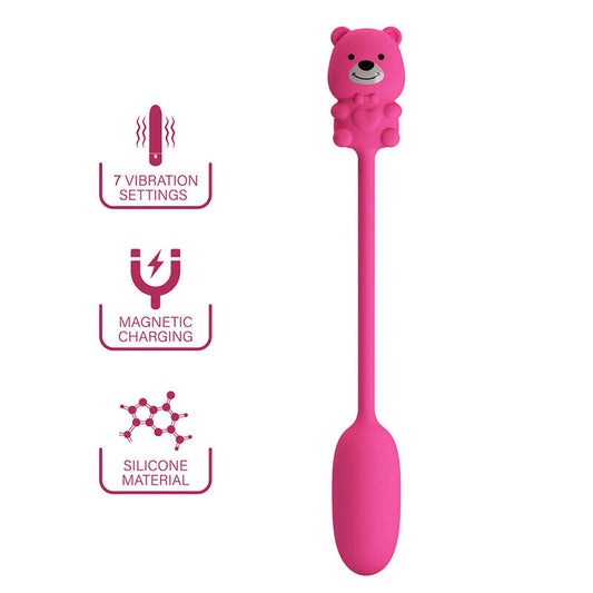 PRETTY LOVE - OLSON UPPLADDNINGBAR KULVIBRATOR MED TRÅDBUNDEN KONTROLL ROSA