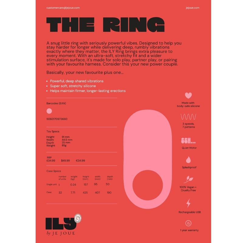 JE JOUE - ILY COCK RING VIBRATING PENIS RING