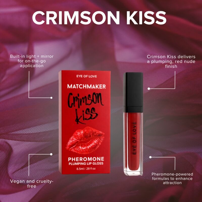 EYE OF LOVE - MATCHMAKER CRIMSON KISS RED LIP GLOSS VOLUMIZING EFFECT WITH PHEROMONES 8.5 ML