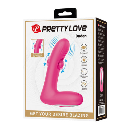 PRETTY LOVE - DUDEN RECHARGEABLE SILICONE VIBRATOR 12 VIBRATION MODES AND 3 ROCKING MODES PINK