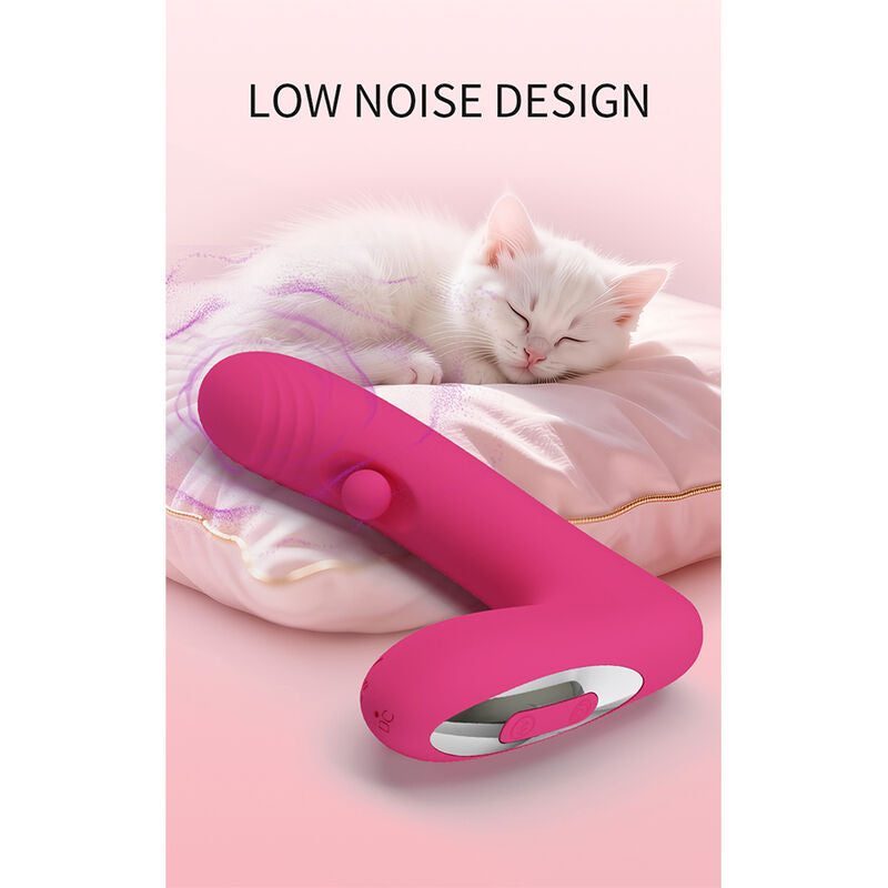 PRETTY LOVE - DUDEN RECHARGEABLE SILICONE VIBRATOR 12 VIBRATION MODES AND 3 ROCKING MODES PINK
