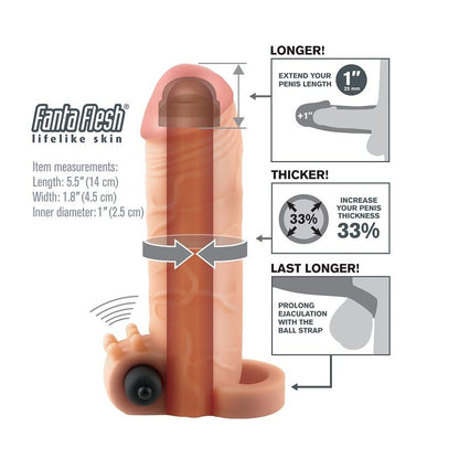 FANTASY X- TENSIONS - VIBRATING REAL FEEL 1 EXTENSION - Kink&Play