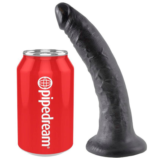 KING COCK - DILDO SVART 17,8 CM