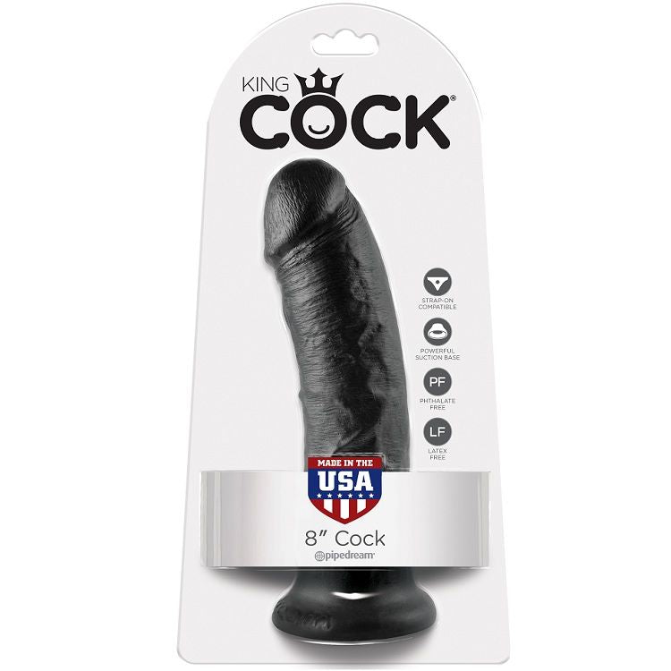 KING COCK - 8 DILDO BLACK 20.3 CM - Kink&Play