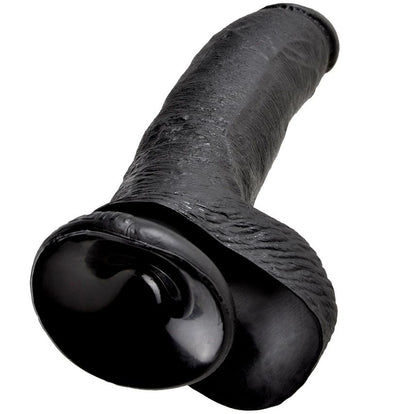 KING COCK - DILDO BLACK WITH BALLS 22.9 CM