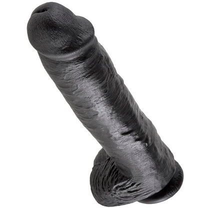KING COCK - DILDO BLACK WITH BALLS 28 CM