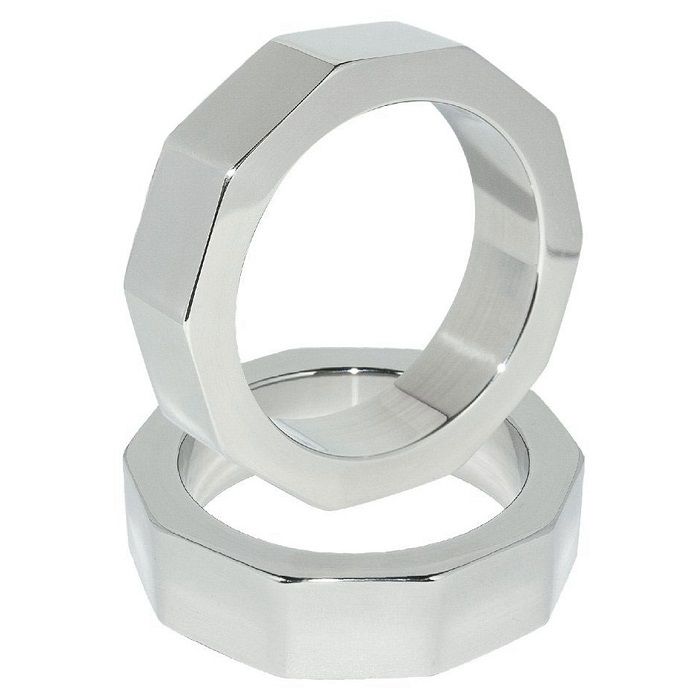 METAL HARD - PENIS AND TESTICLE NUT RING 55 MM - Kink&Play