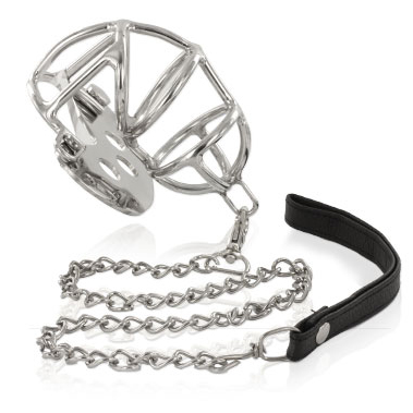 METAL HARD - METAL CHASTITY RING WITH STRAP - Kink&Play