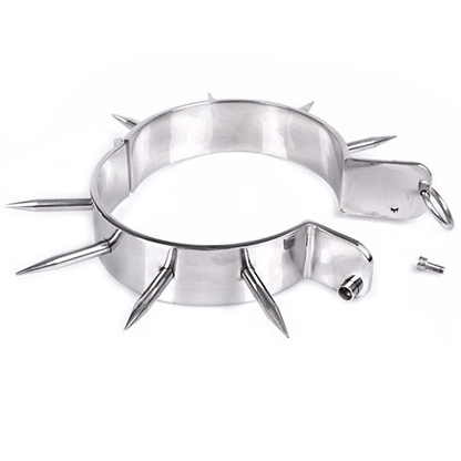 METAL HARD - BDSM SLAVE COLLAR WITH POINTS - Kink&Play