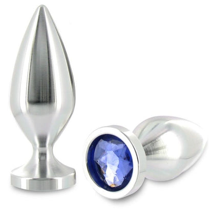 METAL HARD - ANAL PLUG ALIMINUM COLOR CRYSTAL LARGE 10.16CM - Kink&Play