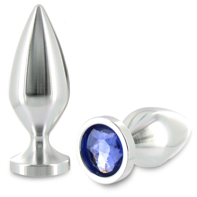 METAL HARD - ANAL PLUG ALIMINUM CRYSTAL COLOR SMALL 5.71 CM - Kink&Play