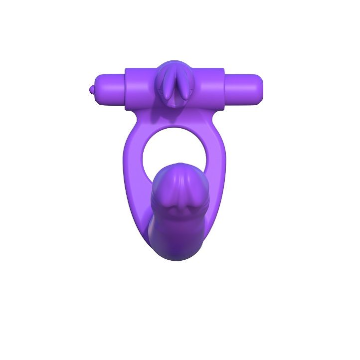 FANTASY C-RINGZ - SILICONE DOUBLE VIBRATOR RABBIT - Kink&Play