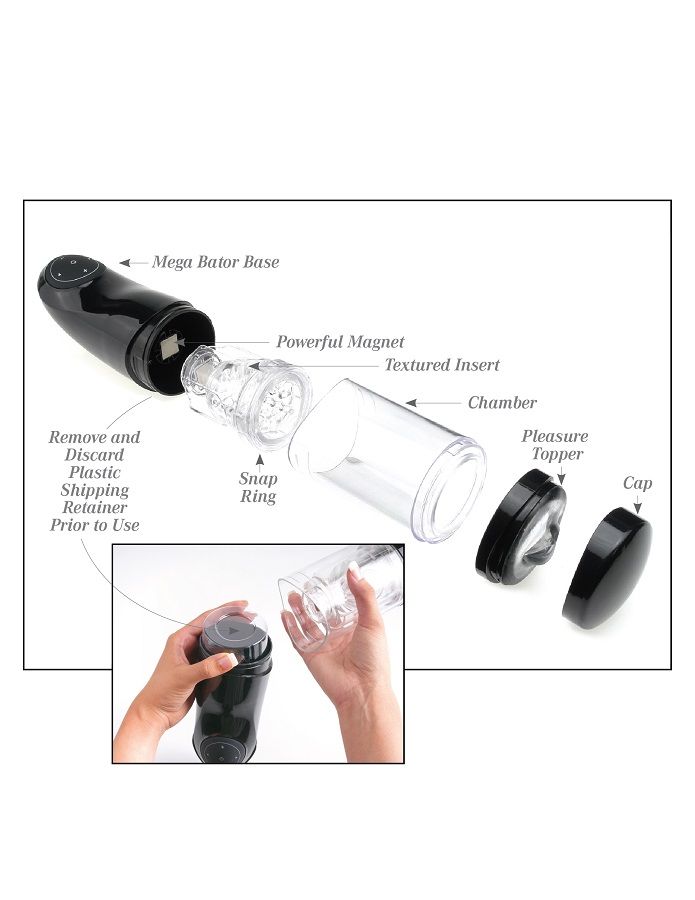 EXTREME TOYZ - PDX MEGA BATOR USB MALE MASTURBATOR MOUTH RED - Kink&Play