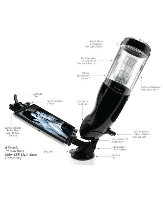 EXTREME TOYZ - PDX MEGA BATOR USB MALE MASTURBATOR ANO BLACK - Kink&Play