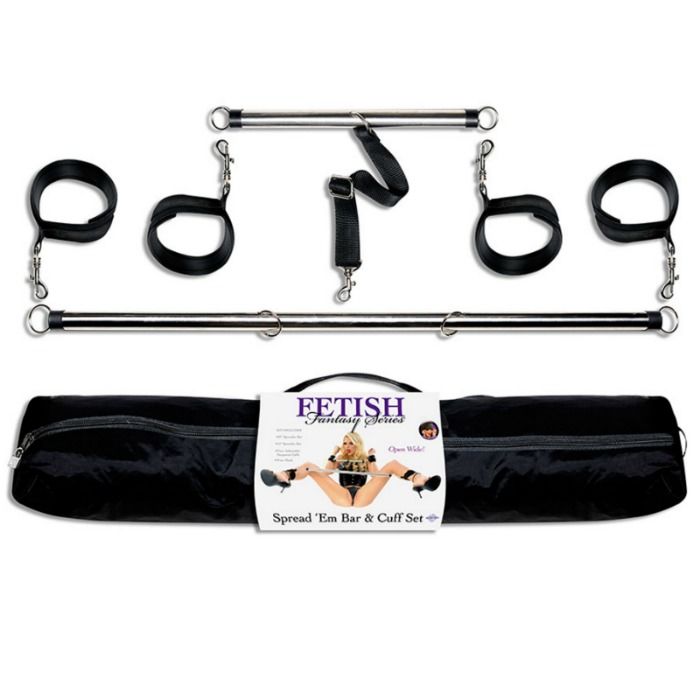 FETISH FANTASY SERIES - SERIES SPREAD EM BAR AND CUFF SET - Kink&Play