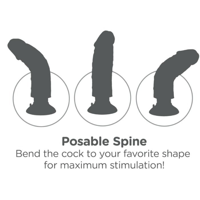 KING COCK - 23 CM VIBRATING COCK FLESH - Kink&Play