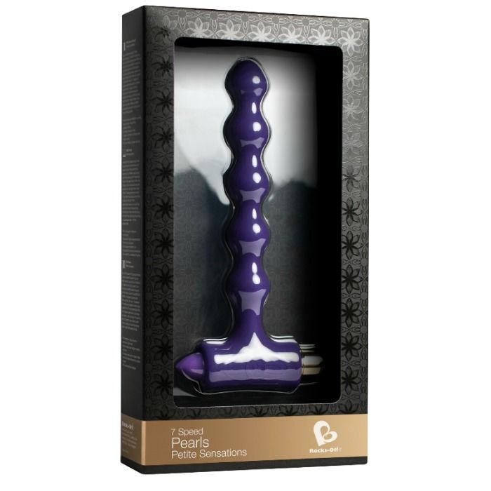 ROCKS-OFF - ANAL PLUG WITH VIBRATION AND RIVERLES PETITE SENSATIONS PEARLS - Kink&Play