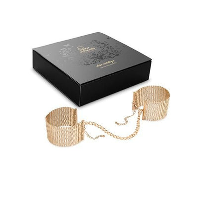 BIJOUX - DÉSIR MÉTALLIQUE GOLDEN METAL MESH HANDCUFFS - Kink&Play
