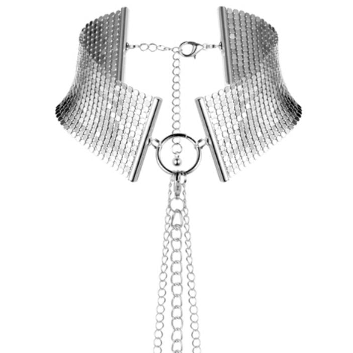 BIJOUX - DÉSIR MÉTALLIQUE SILVER METALLIC NECKLACE - Kink&Play