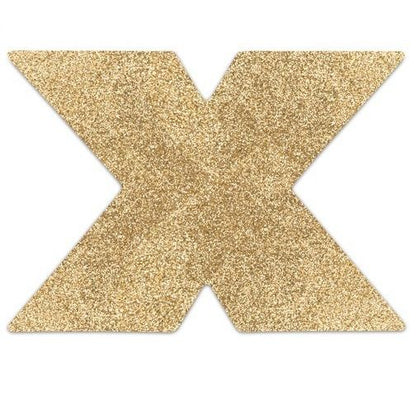 BIJOUX - INDISCRETS FLASH CROSS GOLD NIPPLE COVERS - Kink&Play