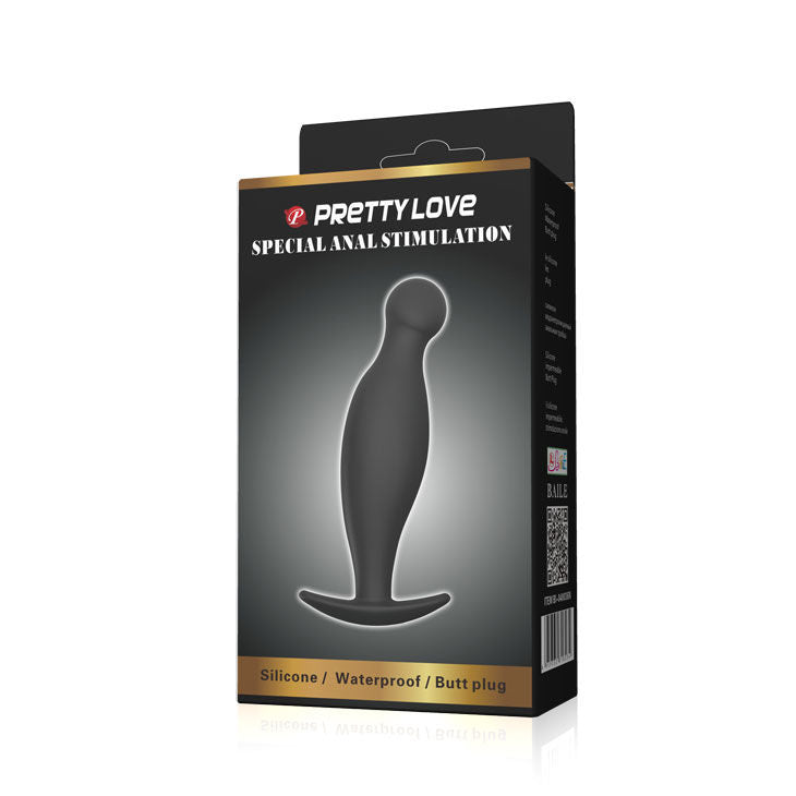 PRETTY LOVE - SILICONE ANAL PLUG 11.7 CM BLACK - Kink&Play