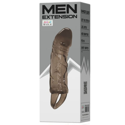 BAILE - PENIS EXTENDER COVER WITH STRAP FOR TESTICLES BLACK 13.5 CM - Kink&Play