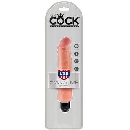 KING COCK - 17.8 CM VIBRATING STIFFY FLESH - Kink&Play