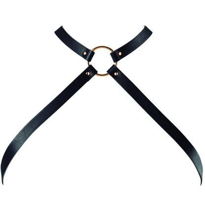 BIJOUX - INDISCRETS MAZE CROSSED CHEST HARNESS BLACK - Kink&Play