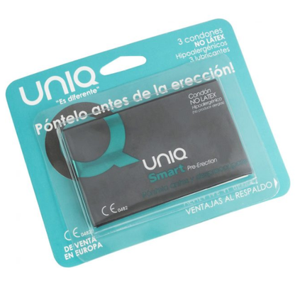 UNIQ - SMART LATEX FREE PRE-ERECTION CONDOMS 3 UNITS - Kink&Play