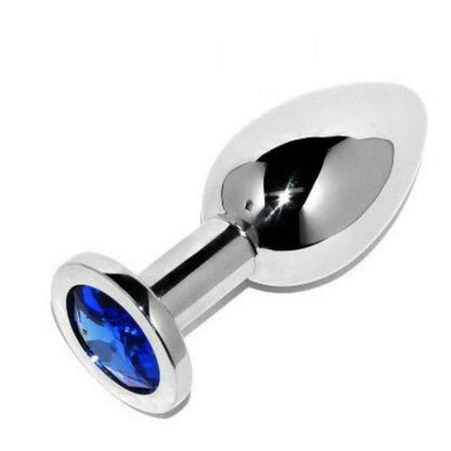 METAL HARD - ANAL PLUG DIAMOND BLUE SMALL 5.71CM - Kink&Play