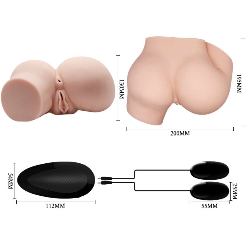CRAZY BULL - BUTT WITH REALISTIC VAGINA AND ANUS AND VIBRATION - Kink&Play
